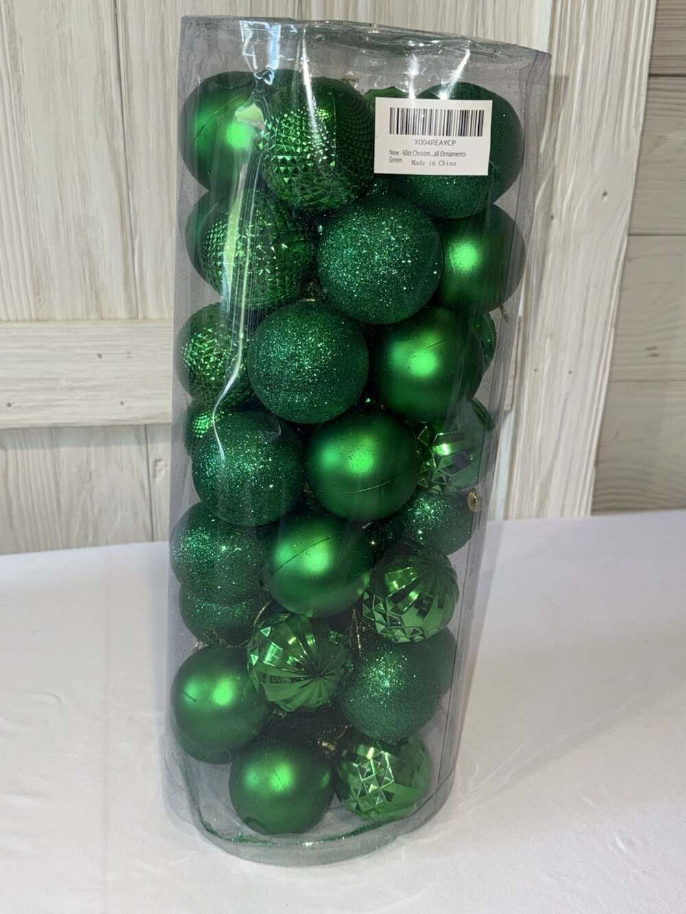 Unbranded 60ct Christmas Ball Ornaments Green